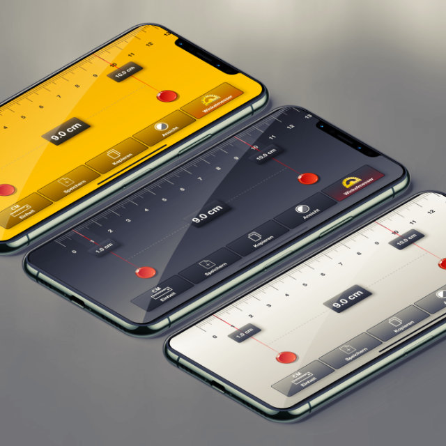 screenshots der lineal app
